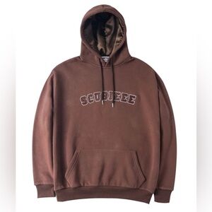 Scubbieee Silk Brown Pullover Hoodie.  Sz L